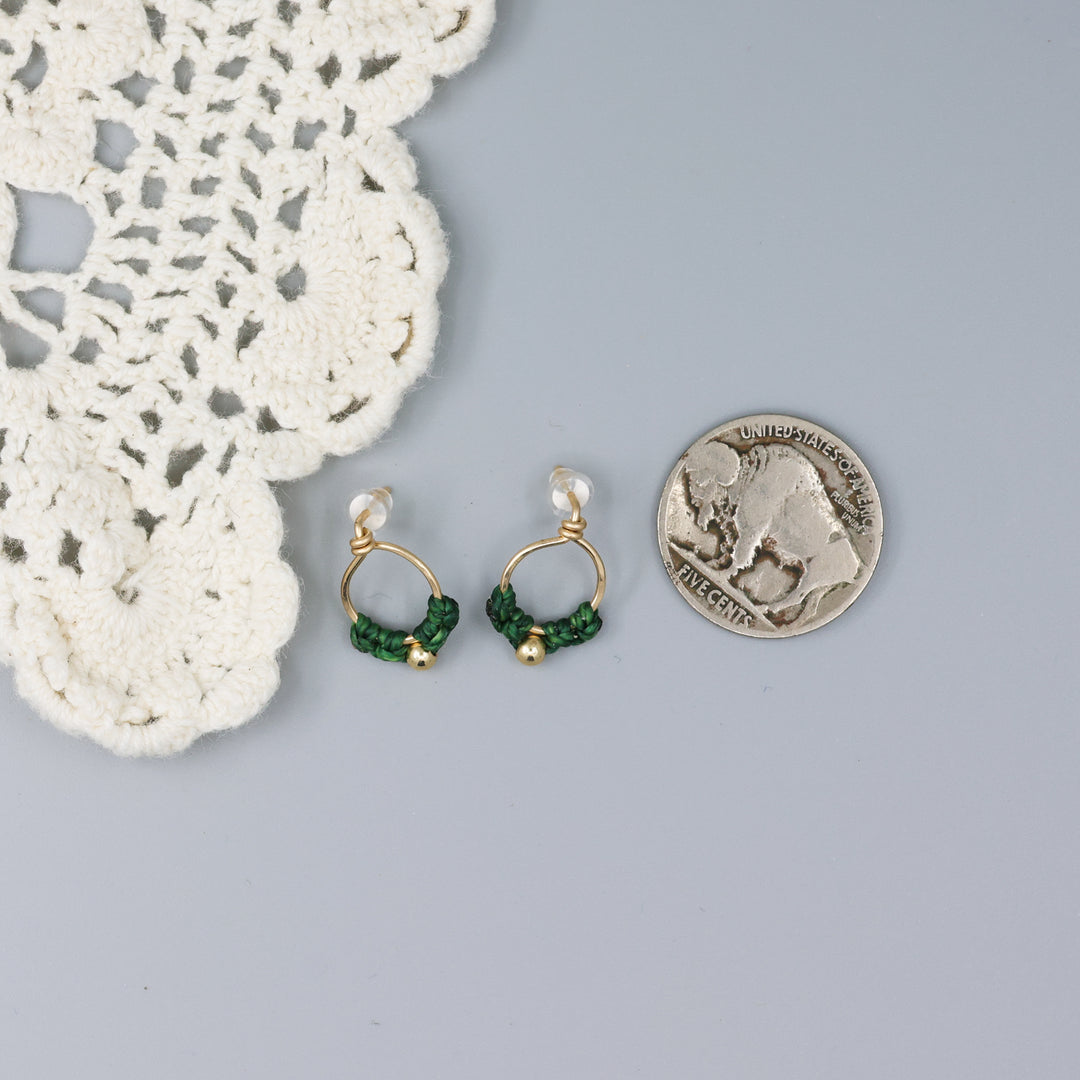 Petal Earrings / Gold Fill / Spruce