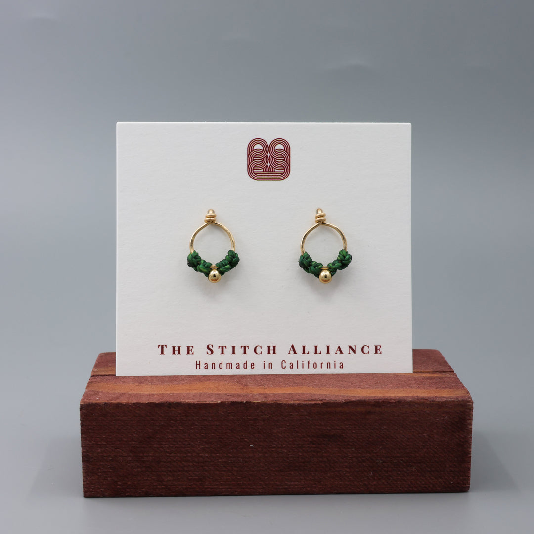 Petal Earrings / Gold Fill / Spruce