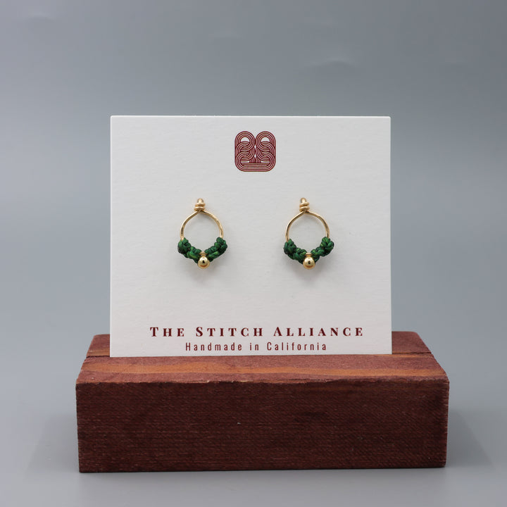 Petal Earrings / Gold Fill / Spruce
