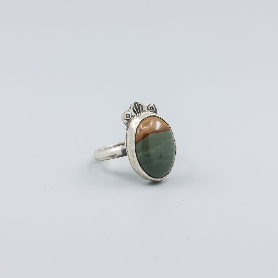 Picture Jasper Sterling Silver Ring One of a Kind - Size 7