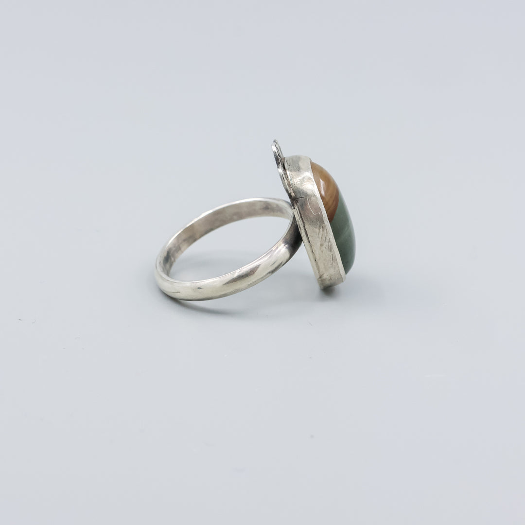 Picture Jasper Sterling Silver Ring One of a Kind - Size 7