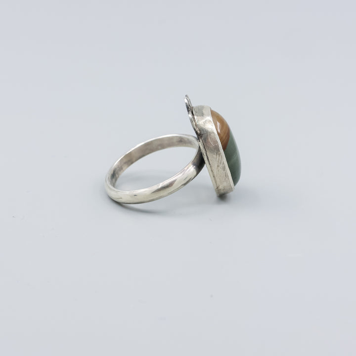 Picture Jasper Sterling Silver Ring One of a Kind - Size 7