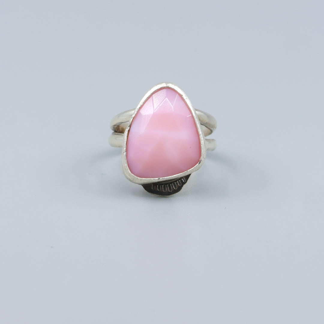 Pink Opal Sterling Silver Ring One of a Kind - Size 7.5