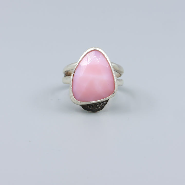 Pink Opal Sterling Silver Ring One of a Kind - Size 7.5