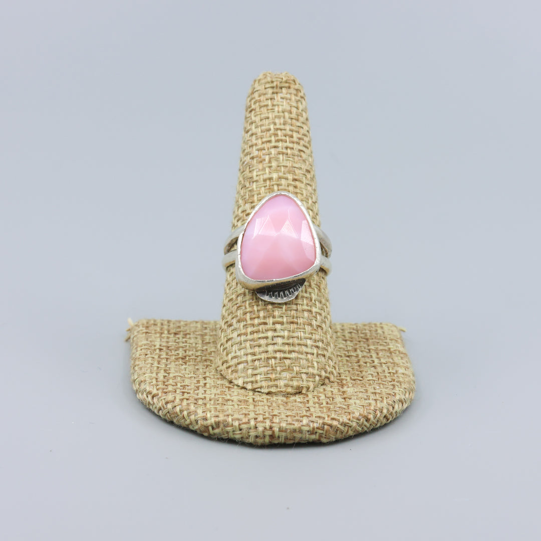 Pink Opal Sterling Silver Ring One of a Kind - Size 7.5