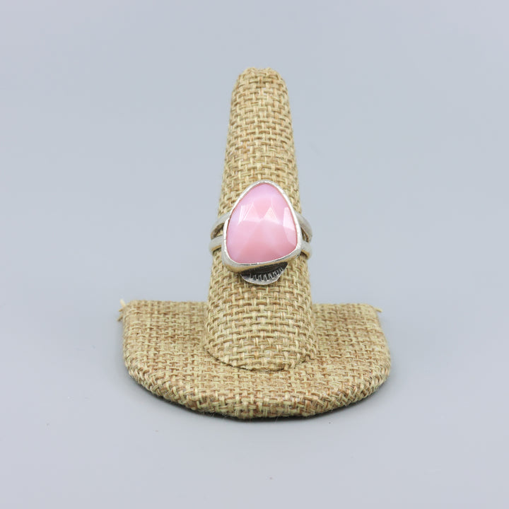 Pink Opal Sterling Silver Ring One of a Kind - Size 7.5