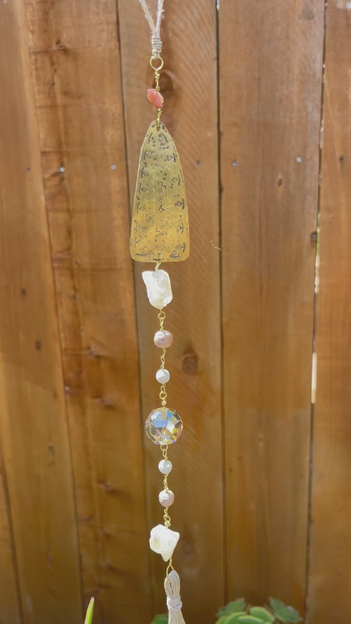 Brass, Citrine, Sunstone Suncatcher