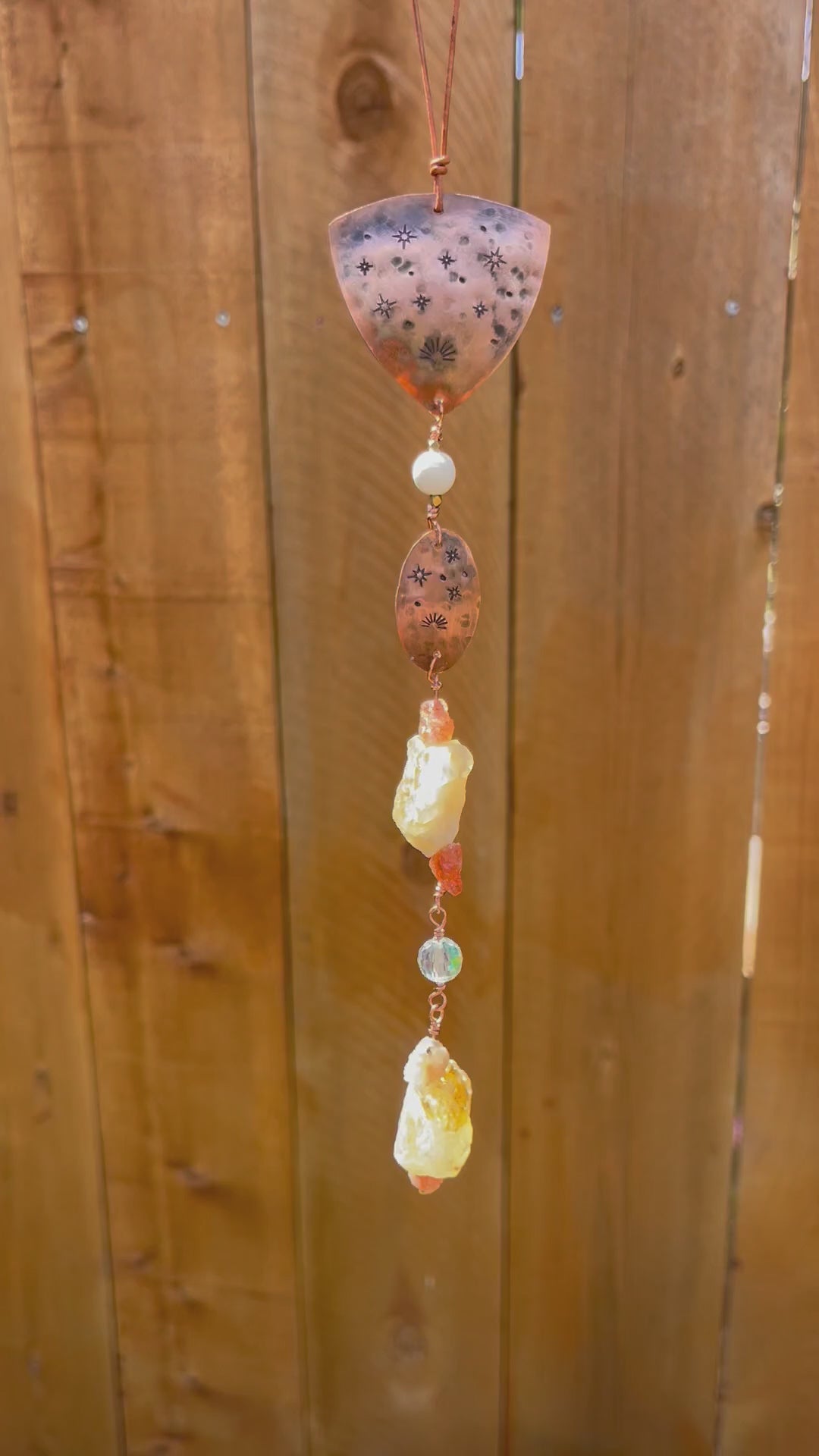 Copper Citrine Sunstone Suncatcher