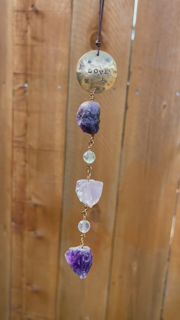 Love Amethyst Suncatcher