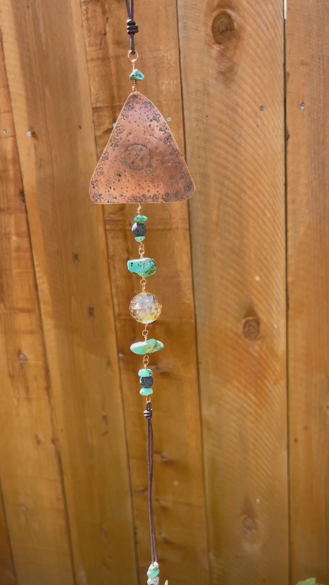 Copper Turquoise Garden Suncatcher