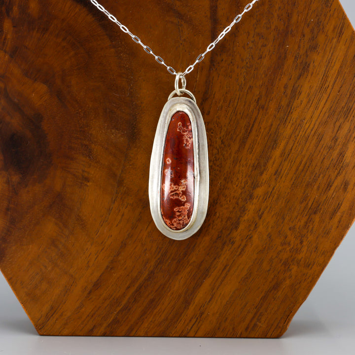 Red Jasper Sterling Silver One of a Kind Necklace