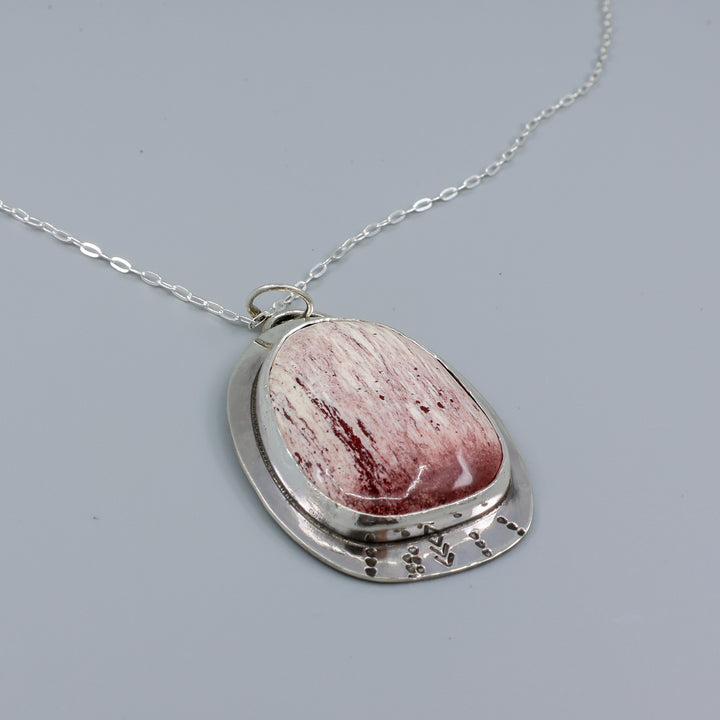 handmade jasper and sterling silver necklace