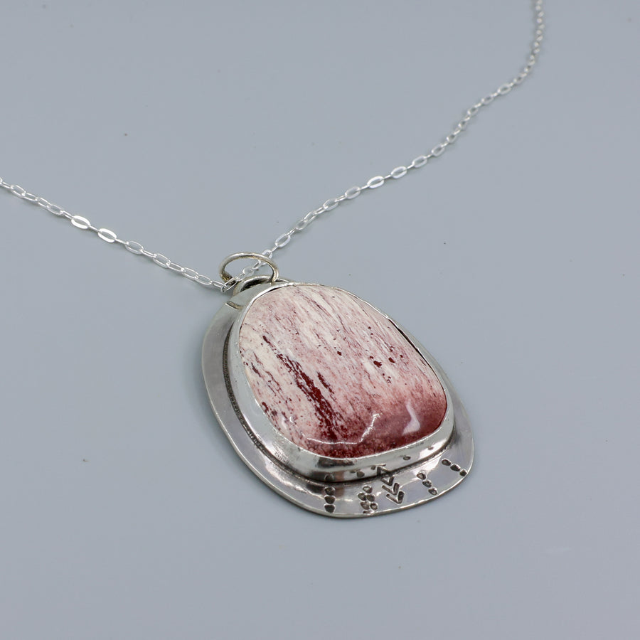 handmade jasper and sterling silver necklace