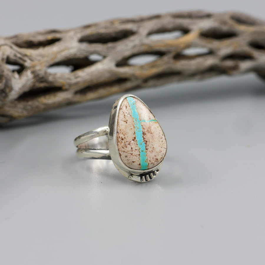 royston ribbon turquoise sterling silver ring size 6.5