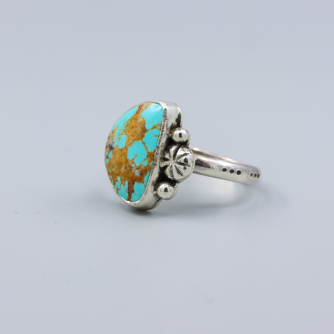 Royston Turquoise Sterling Silver Ring One of a Kind - Size 8