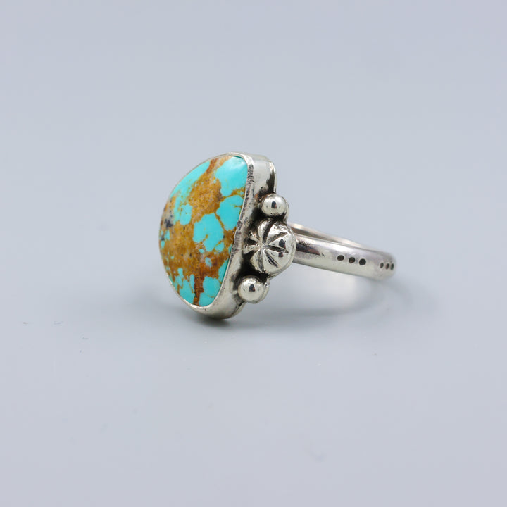 Royston Turquoise Sterling Silver Ring One of a Kind - Size 8
