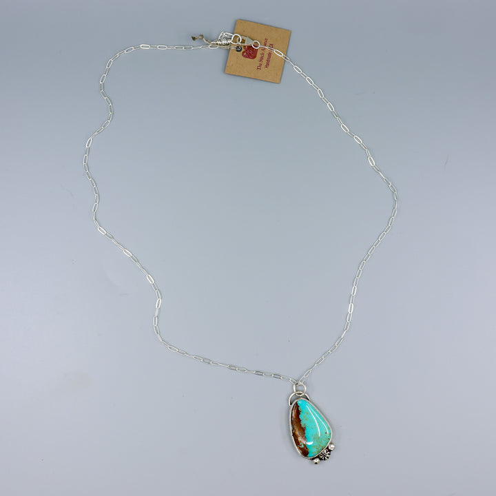 Royston Turquoise Sterling Silver Necklace One of a Kind