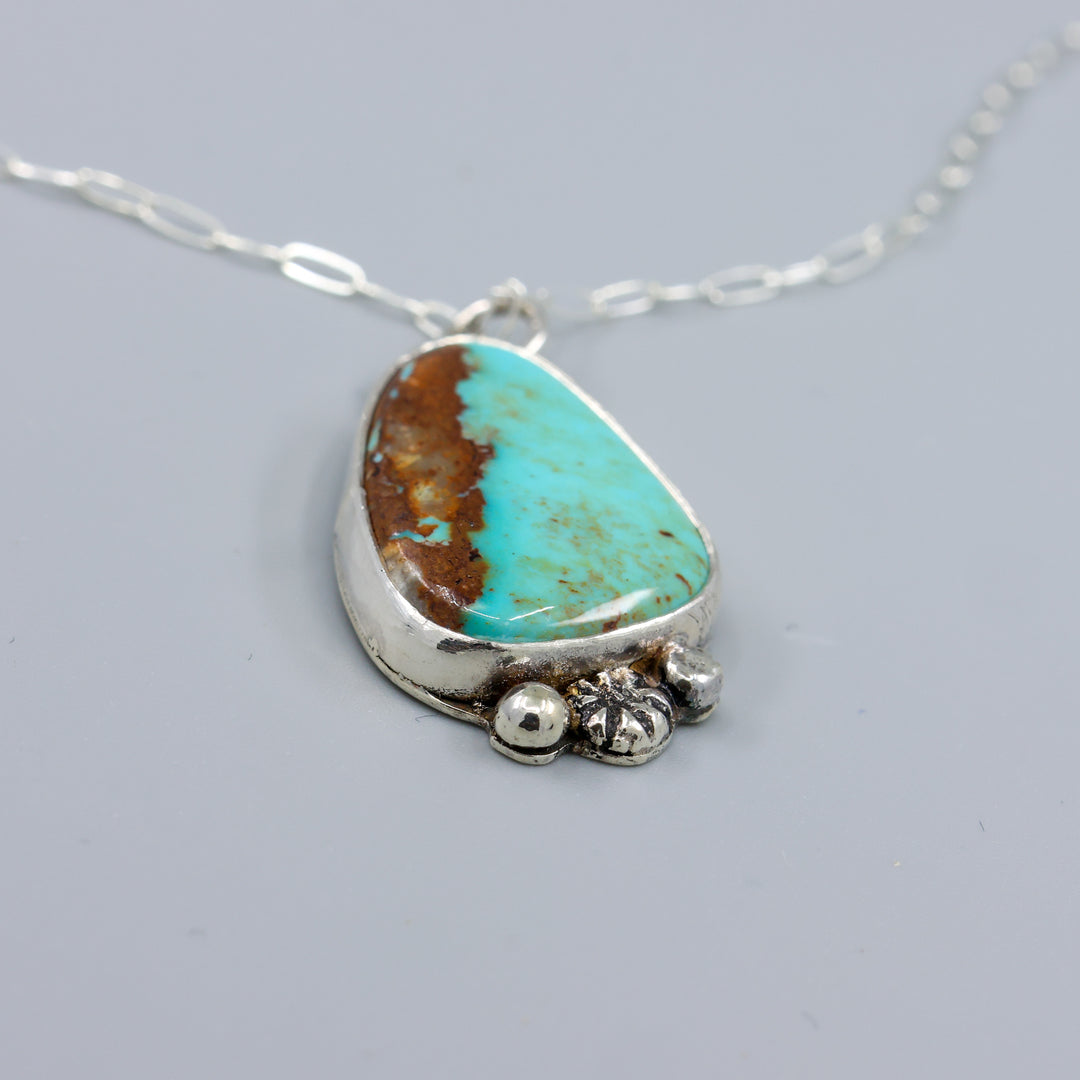 Royston Turquoise Sterling Silver Necklace One of a Kind