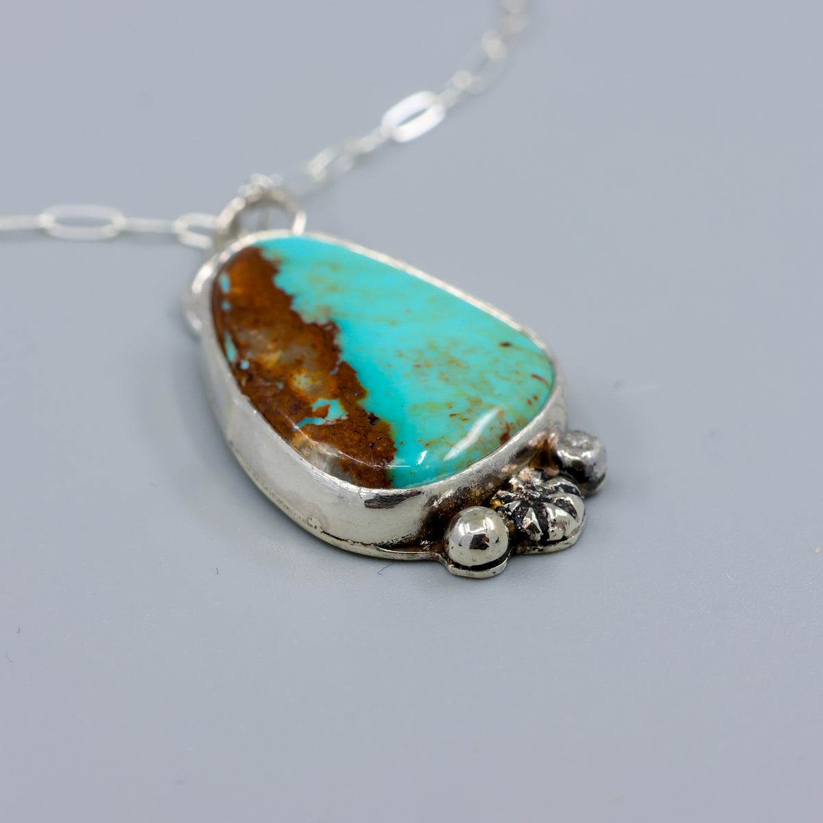 Royston Turquoise One of a Kind Sterling Silver Necklace
