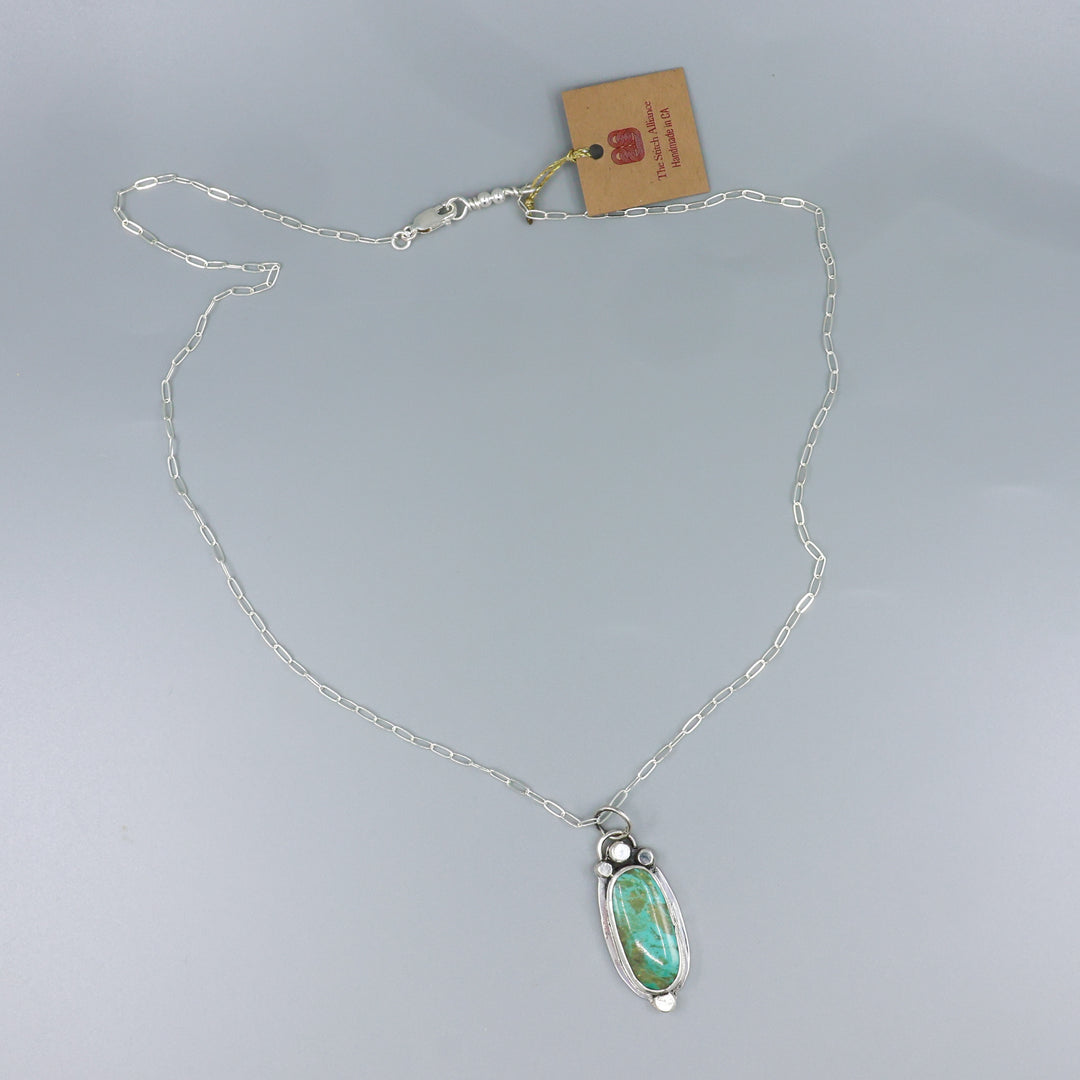 Royston Turquoise Sterling Silver One of a Kind Necklace 186