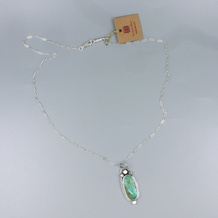 Royston Turquoise Sterling Silver One of a Kind Necklace 186