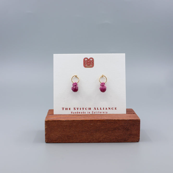 Ruby Mini Dangle Earrings - Gold Fill