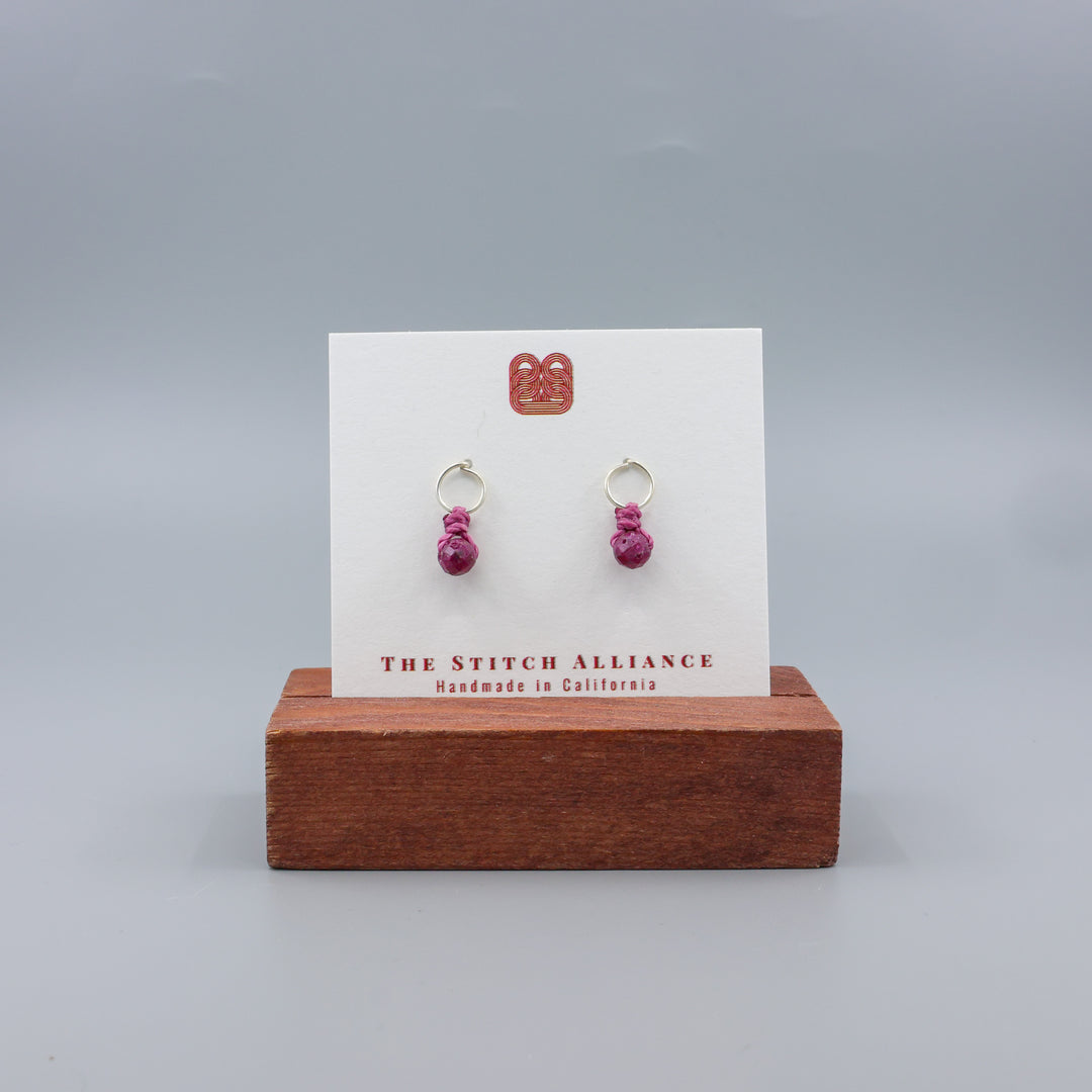 Ruby Mini Dangle Earrings - Sterling Silver