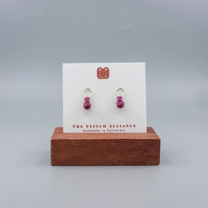 Ruby Mini Dangle Earrings - Sterling Silver