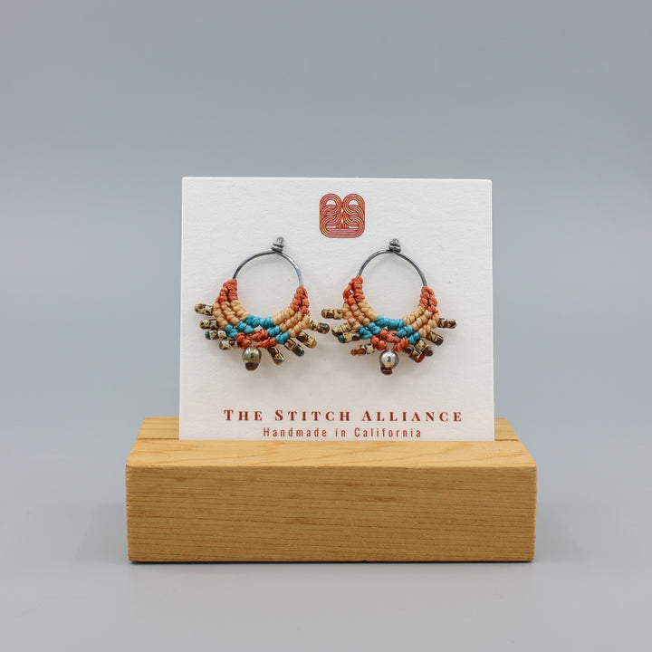 Sun Circle Macrame Earrings / Sedona