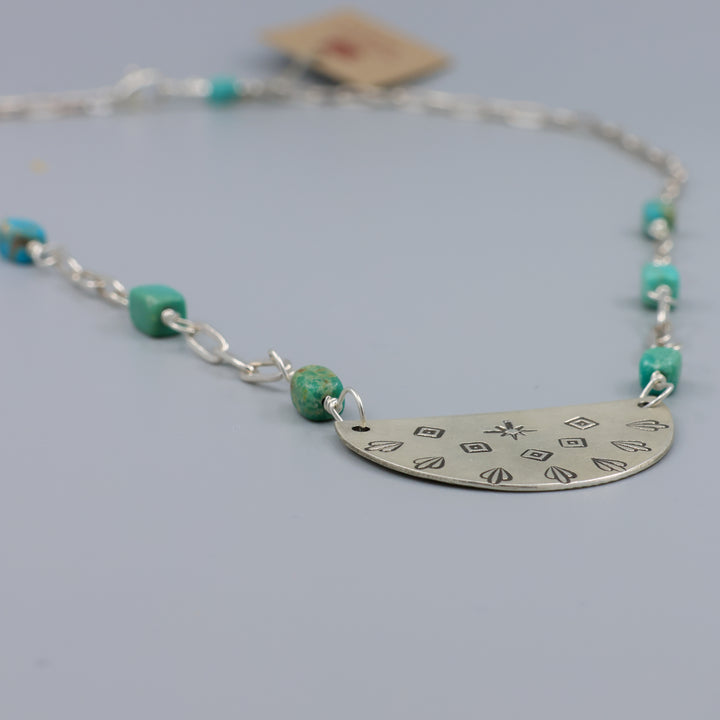 southwest sterling silver and turquoise necklace