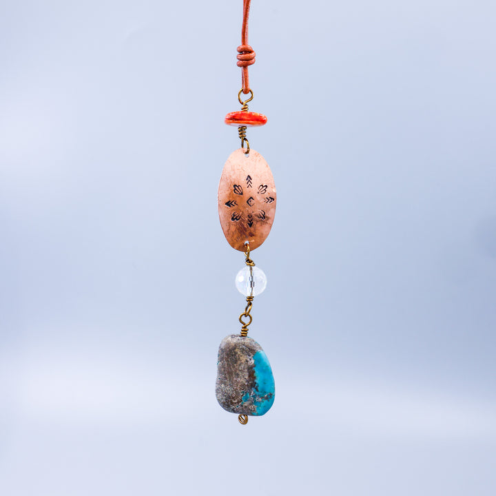 Southwest Suncatcher, Copper, Turquoise, Spiny Oyster
