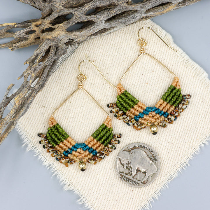 Square Hoop Earrings / Autumn Vibes / Gold Fill