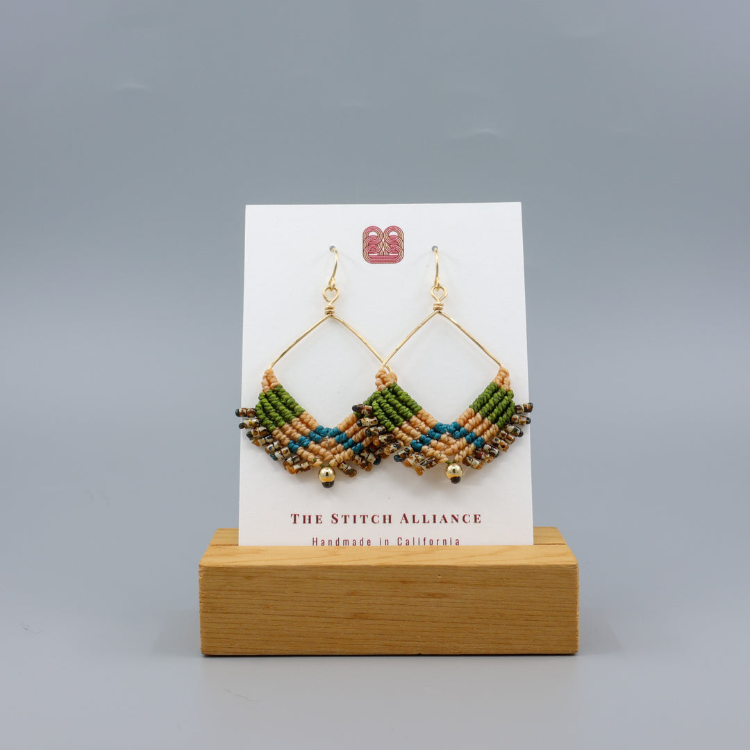Square Hoop Earrings / Autumn Vibes / Gold Fill