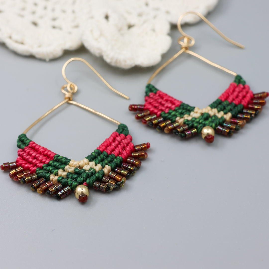 Square Hoop Earrings / Stella / Gold Fill