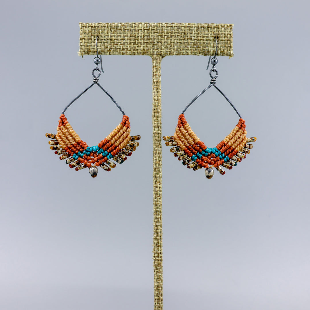 Oxidized Sterling Silver Square Hoop Earring / Sedona