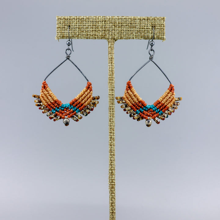 Oxidized Sterling Silver Square Hoop Earring / Sedona