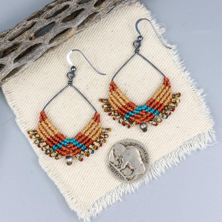 Oxidized Sterling Silver Square Hoop Earring / Sedona