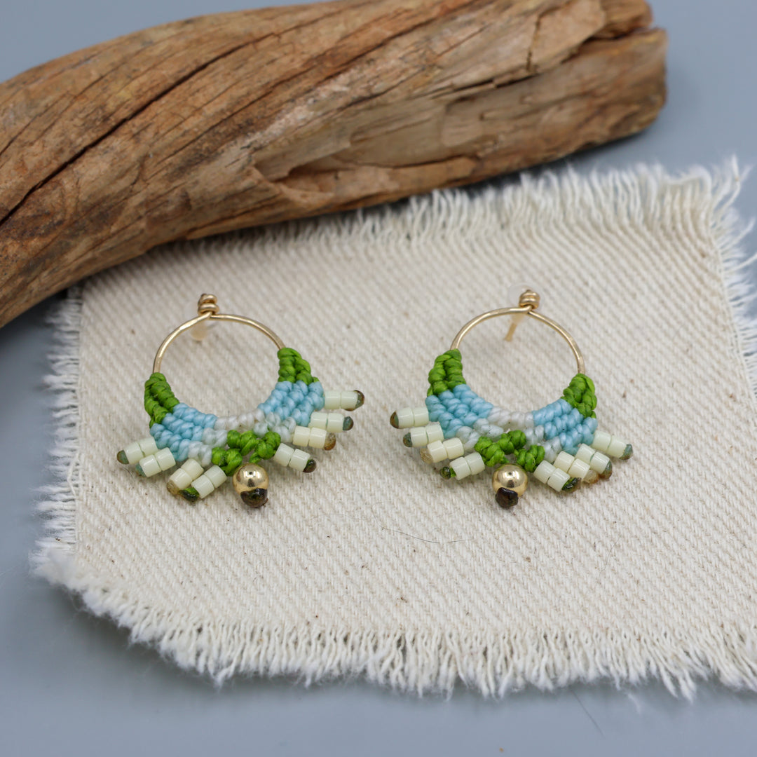 Sun Circle Earrings / Meadow / Gold Fill