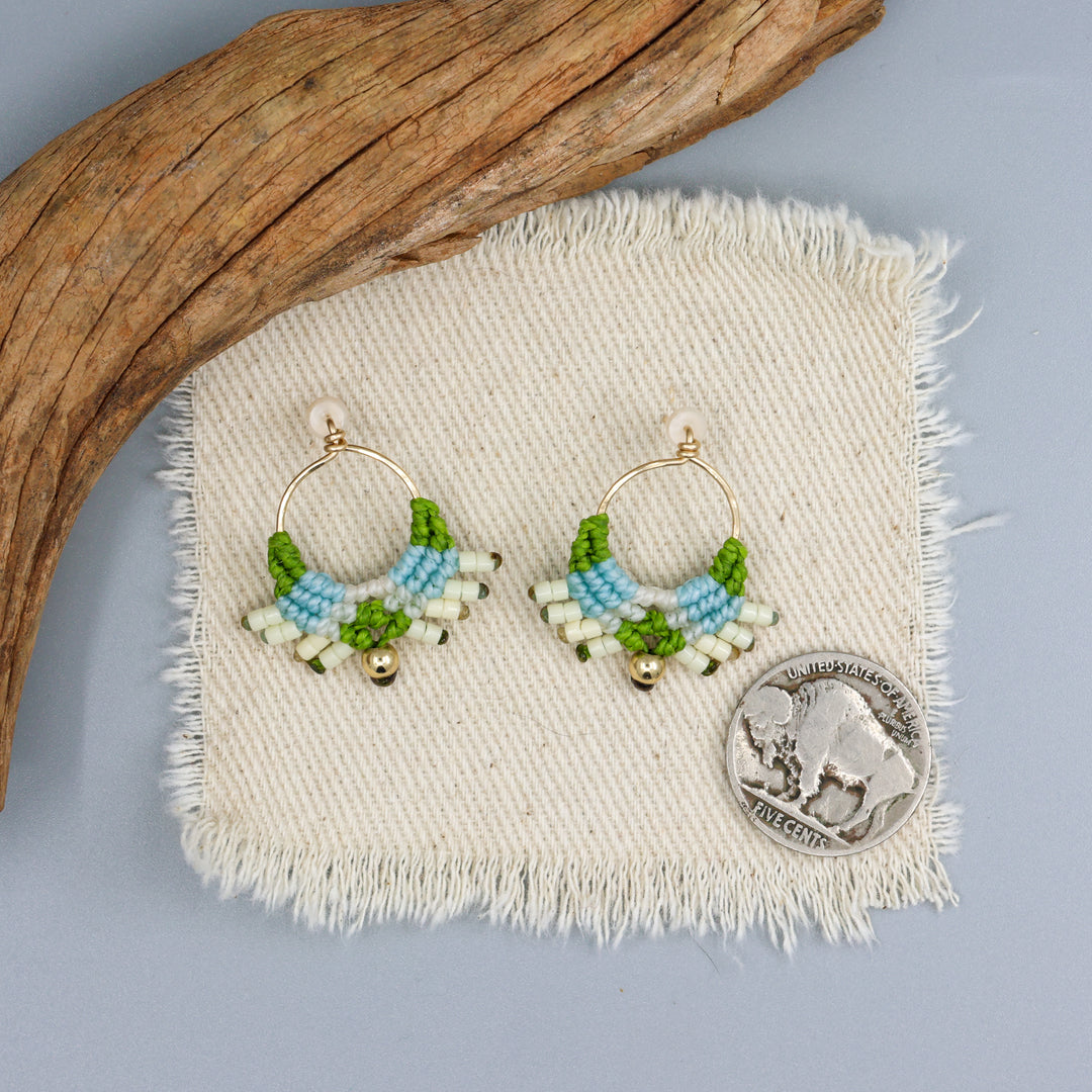 Sun Circle Earrings / Meadow / Gold Fill