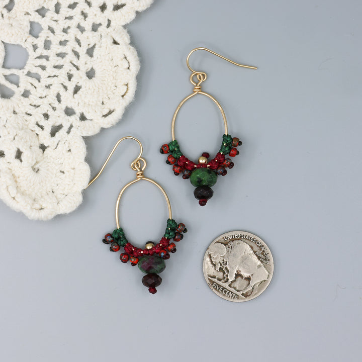 Thunderbird Hoop Earrings / Noelle / Gold Fill
