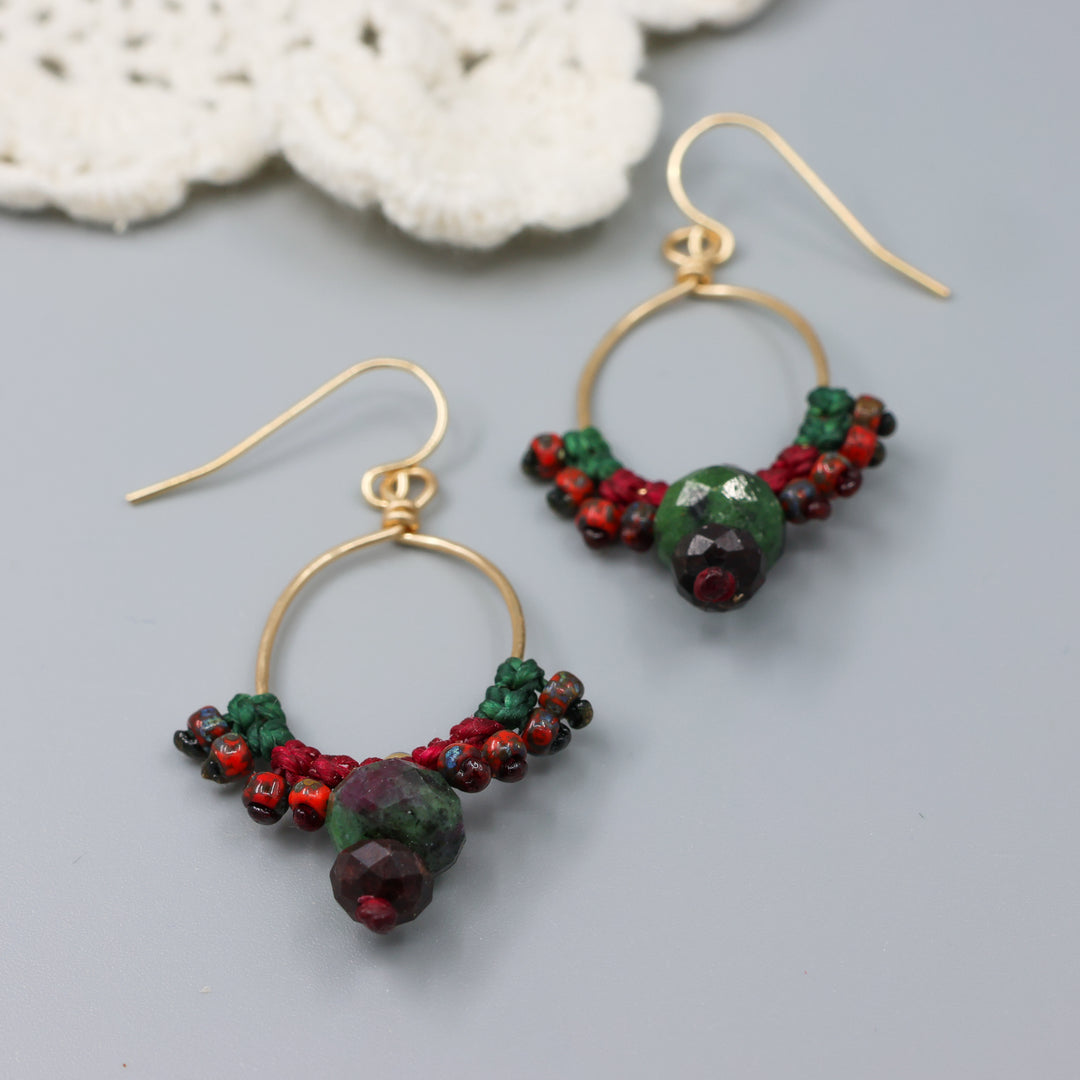 Thunderbird Hoop Earrings / Noelle / Gold Fill