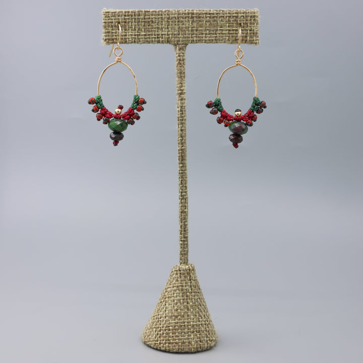 Thunderbird Hoop Earrings / Noelle / Gold Fill