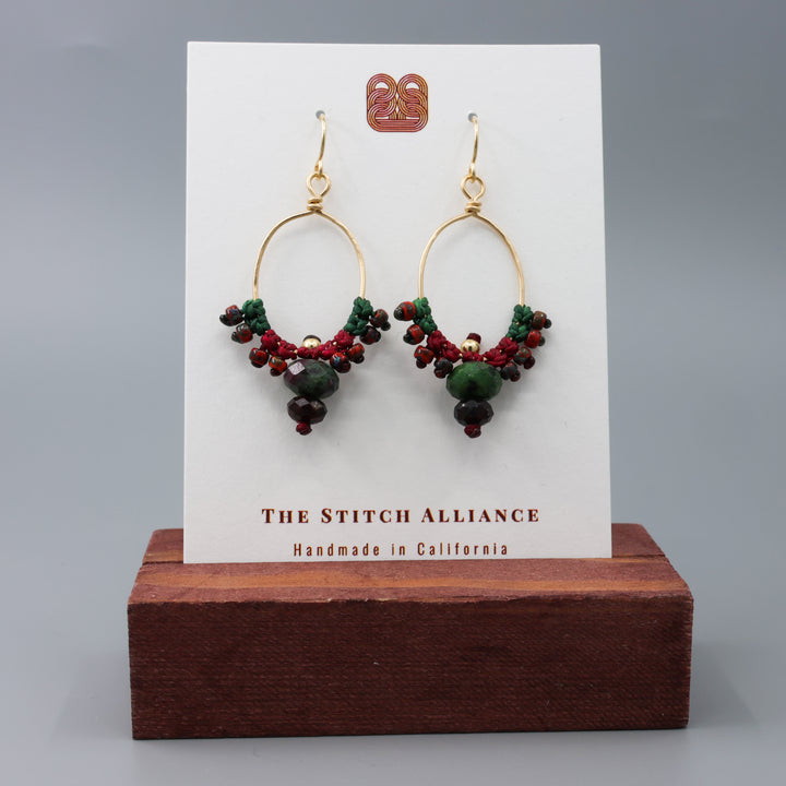 Thunderbird Hoop Earrings / Noelle / Gold Fill