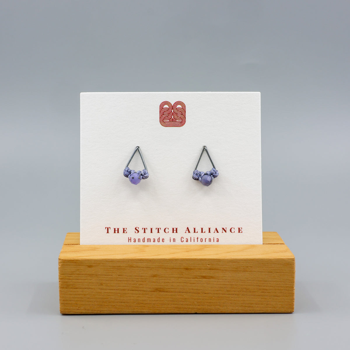 handmade tanzanite stud earrings oxidized sterling silver