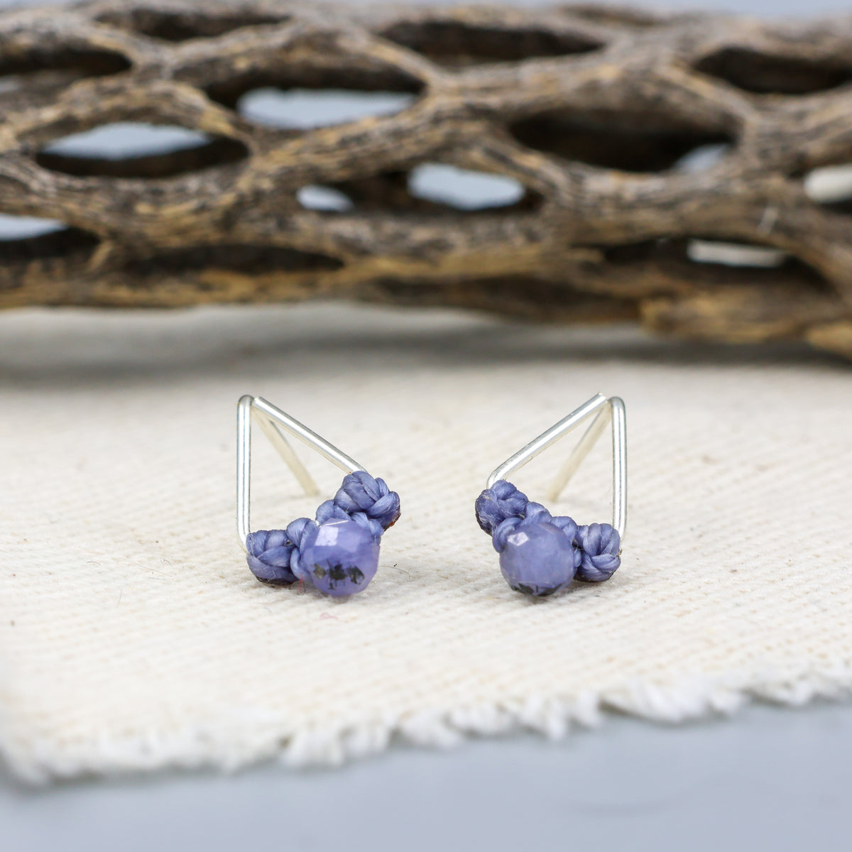 tanzanite stud earrings sterling silver