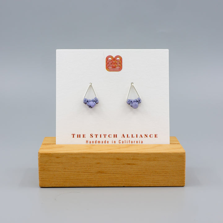 tanzanite stud earrings sterling silver