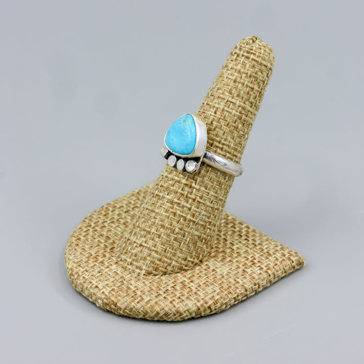 Kingman Turquoise Sterling Silver Ring 121 One of a Kind - Size 6.5