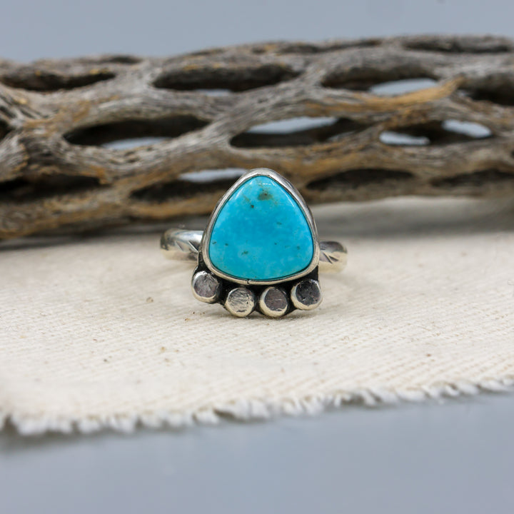 Kingman Turquoise Sterling Silver Ring 121 One of a Kind - Size 6.5