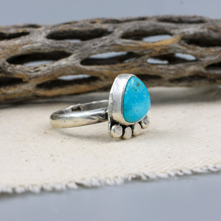 Kingman Turquoise Sterling Silver Ring 121 One of a Kind - Size 6.5