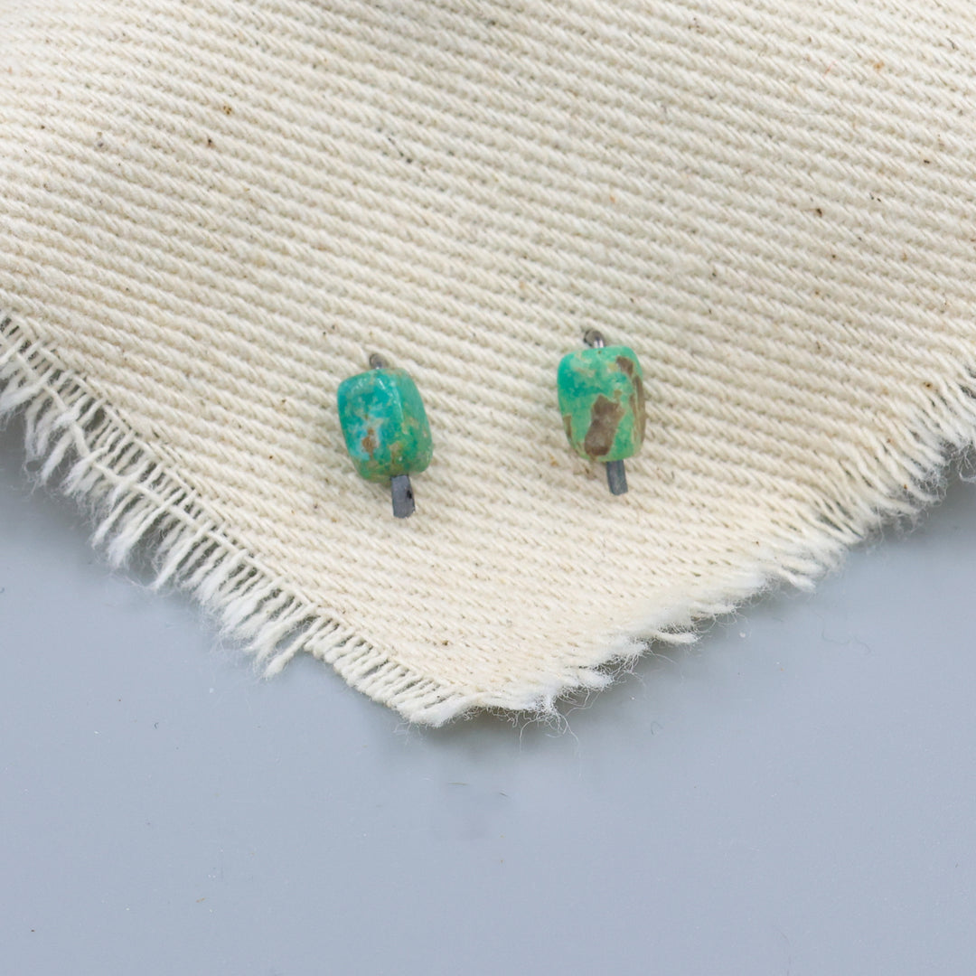 handmade turquoise stud earrings 